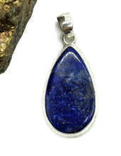 Load image into Gallery viewer, Teardrop Lapis Lazuli Pendant, Sterling Silver, Protection Stone, Truth Stone - GemzAustralia 