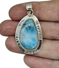 Load image into Gallery viewer, Blue and White Larimar Pendant, Water &amp; Fire Gemstone, Dolphin Stone, Stone of Atlantis - GemzAustralia 
