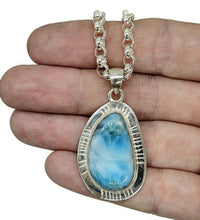 Load image into Gallery viewer, Blue and White Larimar Pendant, Water &amp; Fire Gemstone, Dolphin Stone, Stone of Atlantis - GemzAustralia 