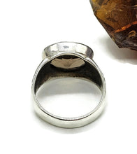 Load image into Gallery viewer, Oval Smoky Quartz Ring, size Q1/2, Sterling Silver, 6 carats, Scorpio Zodiac, Grounding Stone - GemzAustralia 