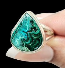 Load image into Gallery viewer, Chrysocolla Malachite Ring, Size 6.75, Sterling Silver, Serenity Stone, Tranquility Stone, Calming Gemstone, New Beginnings