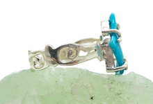Load image into Gallery viewer, Kingman Turquoise Ring, Size 7.25, Sterling Silver, December Birthstone, Blue Turquoise, Protection Stone - GemzAustralia 