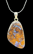 Load image into Gallery viewer, Boulder Opal Pendant, Solid Queensland Opal, Australian Opal, Sterling Silver, October Birthstone, Precious Stone - GemzAustralia 