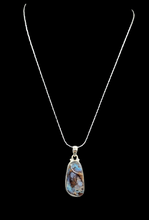 Load image into Gallery viewer, Queensland Boulder Opal Pendant, Solid Opal, Australian Opal, Sterling Silver, October Birthstone, Precious Stone - GemzAustralia 