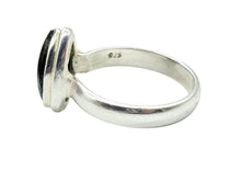 Load image into Gallery viewer, Red Ammolite Ring, Size 6.75, Sterling Silver, Pear Shaped, Fossilized Ammonite, Opal like Gemstone, Wisdom Stone, Growth Stone
