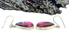Load image into Gallery viewer, Oyster Turquoise &amp; Pink Opal Earrings, Sterling Silver, Pear Shaped, Hot Pink Gemstone, Spiny Oyster Shell, Courage Stone - GemzAustralia 