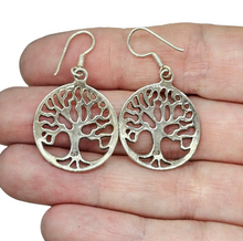 Load image into Gallery viewer, Tree of Life Earrings, Sterling Silver, Represents personal growth, uniqueness, Strength &amp; Beauty, knowledge, wisdom - GemzAustralia 