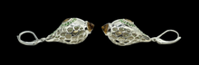 Load image into Gallery viewer, Turkish Inspired Lamp Earrings set with Green Tsavorites &amp; Citrines, Faberge Egg Style, Multi-Gemstone, Artisan Designed - GemzAustralia 