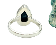 Load image into Gallery viewer, Chrysocolla Ring, Size S, Sterling Silver, Pear Shaped, Turquoise Blue Gem, Communication Stone, Serenity Stone - GemzAustralia 
