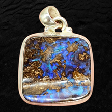 Load image into Gallery viewer, Australian Boulder Opal Pendant, Solid Opal, Australian Opal, Sterling Silver, October Birthstone, Precious Stone, Pure Energy - GemzAustralia 