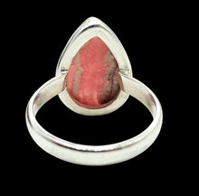 Load image into Gallery viewer, Pear Rhodochrosite Ring, Size 8.5, Sterling Silver, Rosa Del Inca Gemstone, Raspberry Pink Crystal, Compassionate Heart Stone