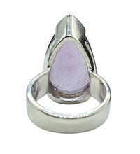 Load image into Gallery viewer, Pear Faceted Amethyst Ring, 16 carats, size 6.5, Sterling Silver, Protection Amulet, February Birthstone - GemzAustralia 