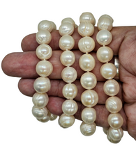 Load image into Gallery viewer, Freshwater Baroque Pearl Necklace, 78cm Long, White Pearl Strand, June Birthstone - GemzAustralia 