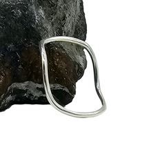 Load image into Gallery viewer, Sweeping Wave Ring, Sterling Silver, Minimalist Design, Stacking Ring, Wedding Band, Unisex Design - GemzAustralia 