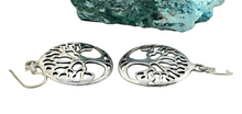 Load image into Gallery viewer, Tree of Life Earrings, Sterling Silver, Represents personal growth, uniqueness, Strength &amp; Beauty, knowledge, wisdom - GemzAustralia 