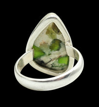 Load image into Gallery viewer, Green Chrome Chalcedony Ring, Size 7, Sterling Silver, Matorolite Gemstone, Higher Purpose Gem, Cancer &amp; Sagittarius