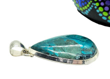 Load image into Gallery viewer, Pear Shattuckite Pendant, Sterling Silver, mix of Azurite, Chrysocolla &amp; Malachite, Vivid Blue and Green Colours, Spirit Guide - GemzAustralia 