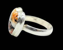 Load image into Gallery viewer, Heart Shaped Oyster Turquoise Ring, Size 8 1/2, Camouflage Stone, Sterling Silver, Love Stone, Heart Chakra, Hope and Courage Stone
