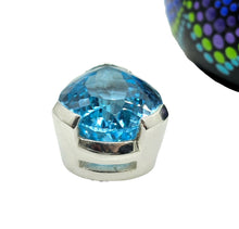 Load image into Gallery viewer, AAA+ Swiss Blue Topaz Pendant, 44 carats, Sterling Silver, Pear Faceted, December Birthstone, Bright Blue Gemstone - GemzAustralia 