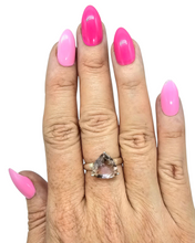 Load image into Gallery viewer, Trillion Ametrine Ring, Size 9, Sterling Silver, Combination of Amethyst &amp; Citrine, Trystine Crystal, Bolivianite, Stone of Balance - GemzAustralia 
