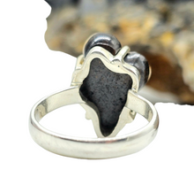 Load image into Gallery viewer, Boulder Opal Ring in a floral design, Size O 1/2, Solid Opal, Australian Opal, Sterling Silver, October Birthstone - GemzAustralia 