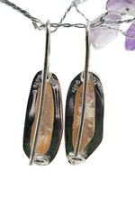 Load image into Gallery viewer, Biwa Pearl Earrings, Sterling Silver, June Birthstone, Highly Lustrous Pearls, Freshwater Pearl, Irregular Pearls - GemzAustralia 