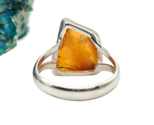 Load image into Gallery viewer, Raw Carnelian Ring, Size 6.5, Sterling Silver, Orange Gemstone, Rough Carnelian, Artist's Stone, Warm Vibrant Gem, Confidence Gem - GemzAustralia 