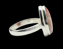 Load image into Gallery viewer, Pear Rhodochrosite Ring, Size 8.5, Sterling Silver, Rosa Del Inca Gemstone, Raspberry Pink Crystal, Compassionate Heart Stone