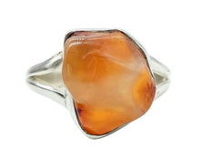 Load image into Gallery viewer, Rough Carnelian Ring, Size 8.5, Sterling Silver, Orange Gemstone, Artist's Stone, Confidence Stone, Raw Gem