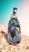 Load image into Gallery viewer, Queensland Boulder Opal Pendant, Solid Opal, Australian Opal, Sterling Silver, October Birthstone, Precious Stone - GemzAustralia 