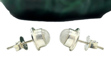Load image into Gallery viewer, Round Rainbow Moonstone Studs, June Birthstone, Sterling Silver, Goddess Stone, Protection Stone, Love Rock, Psychic Gem - GemzAustralia 