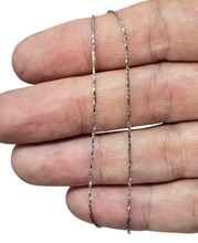 Load image into Gallery viewer, Singapore Chain, 46cm or 18in, 925 Sterling Silver, Diamond Faceted Chain, Sparkly Silver Necklace, Stacking Chain, Twisted Chain - GemzAustralia 