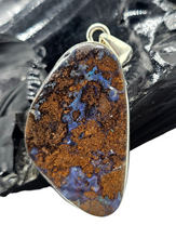 Load image into Gallery viewer, Boulder Opal Pendant, Solid Queensland Opal, Australian Opal, Sterling Silver, October Birthstone, Precious Stone - GemzAustralia 