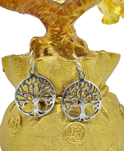 Load image into Gallery viewer, Tree of Life Earrings, Sterling Silver, Represents personal growth, uniqueness, Strength &amp; Beauty, knowledge, wisdom - GemzAustralia 