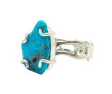 Load image into Gallery viewer, Kingman Turquoise Ring, Size 7.25, Sterling Silver, December Birthstone, Blue Turquoise, Protection Stone - GemzAustralia 