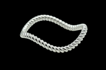 Load image into Gallery viewer, Twisted Rope Ring, Sterling Silver, Minimalist Design, Stacking Ring, Wedding Band, Wave Design - GemzAustralia 