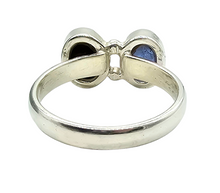 Load image into Gallery viewer, Australian Opal &amp; Blue Kyanite Ring, Size 8.5, Sterling Silver, Toi et Moi Design, Blue Green Opal - GemzAustralia 