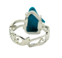 Load image into Gallery viewer, Kingman Turquoise Ring, Size 7.25, Sterling Silver, December Birthstone, Blue Turquoise, Protection Stone - GemzAustralia 