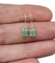Load image into Gallery viewer, Natural Columbian Emerald Earrings, 2 carats, May Birthstone, Stone of Inspiration - GemzAustralia 