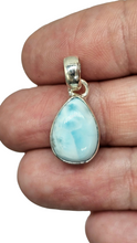 Load image into Gallery viewer, Larimar Pendant, Sterling Silver, Stone of Atlantis, Dolphin Stone, Pear Shaped, Spiritual Gemstone, Volcanic Gemstone - GemzAustralia 