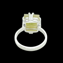 Load image into Gallery viewer, Square Emerald Ring, May Birthstone, Size 7, Sterling Silver, Natural Gemstone, Inspiration Stone, Action Stone - GemzAustralia 