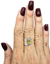 Load image into Gallery viewer, Citrine Ring, Adjustable Size, Sterling Silver, Oval Faceted, November Birthstone, Abundance Gemstone, Success Stone, Natural Gemstone - GemzAustralia 