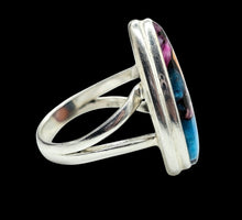 Load image into Gallery viewer, Pink Opal Oyster Turquoise Ring, Size 6.75, Pear Shaped, Sterling Silver, Love Stone, Heart Chakra, Courage Stone