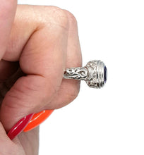 Load image into Gallery viewer, Amethyst Ring, Art Nouveau, 925 Sterling Silver, Round Gemstone - GemzAustralia 