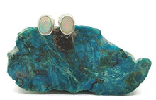 Load image into Gallery viewer, Ethiopian Opal Studs, Sterling Silver, Oval Shaped, October Stone - GemzAustralia 
