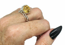 Load image into Gallery viewer, Citrine Ring, Size 8.5, Sterling Silver, Angel's Trumpet Design, Artisan Ring - GemzAustralia 