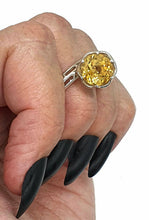 Load image into Gallery viewer, Citrine Ring, Size 8.5, Sterling Silver, Angel's Trumpet Design, Artisan Ring - GemzAustralia 