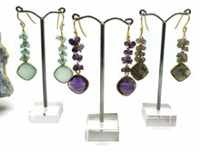Load image into Gallery viewer, Dangly Gemstone Earrings, Sterling Silver, 14K gold Electroplated, Variety of Gemstone - GemzAustralia 