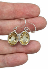 Load image into Gallery viewer, Gemstone Earrings, Oval Shape, Sterling Silver, Bezel Set, Filigree Design - GemzAustralia 