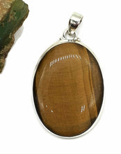 Load image into Gallery viewer, Tiger's Eye Pendant, Sterling Silver, Oval Shaped, Kundalini Awakening - GemzAustralia 